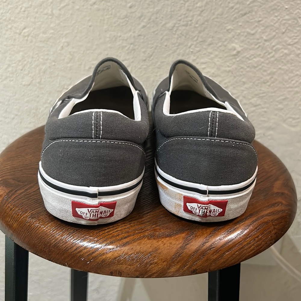 Classic Slip-On Gray Vans- Lightly Worn
